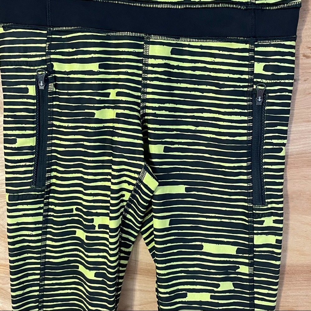 lululemon 4 Crop leggings Pace Rival Sea Wheeze - Picture 7 of 9